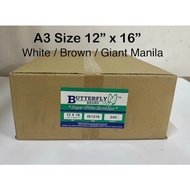 Butterfly Envelope / Sampul Surat / 12" X 16"(305mm x 406mm) / White / Brown
