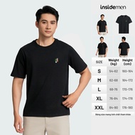 Insidemen men's casual short-sleeved round neck t-shirt with Cotton pattern ITS012AZ