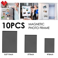 10Pcs Magnetic Picture Frames Magnetic Photo Pocket Reusable Magnetic Sign Holder Clear PVC Magnetic