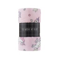 HLS FLEECE BLANKET 50X60 CSLW09 UNICORN PINK