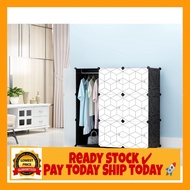 WHITE BLACK 9 cube White DIY Multipurpose Wardrobe Cabinet Clothes Storage Almari Rak