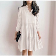 FM Dress Bianca Ld 106 cm P 86 cm B 186 gr Mosscrepe Viscose 4109