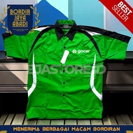 KEMEJA Gocar Shirt Gocar Uniform Embroidered Name