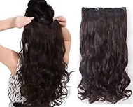 Views Wigs Curly Hair Extension For Women, Women's Natural Brown 5 Clip in Wavy, Adult Access Portab