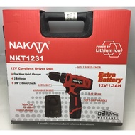 NAKATA LI-ION 12V CORDLESS DRILL (LIGHT DUTY)