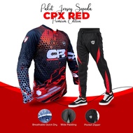 Set Jersey Sepeda MTB RoadBike Baju Gowes Lengan Panjang Plus Celana Sepeda MTB Gowes Pria Celana Tr