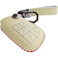 Zorratin Handmade 6 buttons Leather Key Fob Cover Case Protector for Chevrolet Suburban Tahoe Traver