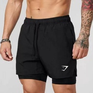 GYMSHARK Men's 2-in-1 Slim Quick-Dry Breathable Shorts Training Gymwear