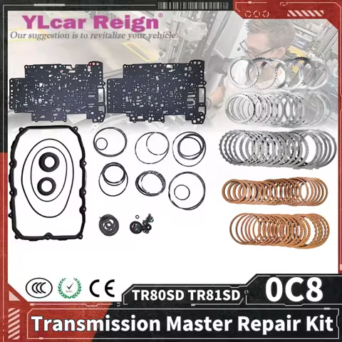 TR80SD TR81SD 0C8 Automatic Transmission Master Rebuild Kit Overhaul Kit Friction Plate For VW PORSC