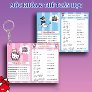 Mathematics Keychain, Math Formula Printed on 2 Sides, Sturdy and Sturdy, Used as a Study Gift Hangi