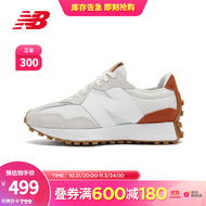 New Balance NB官方22新款327系列WS327RA女鞋舒适百搭休闲运动鞋 白色/灰色/桔色 WS327RA 37(脚长23.5cm)