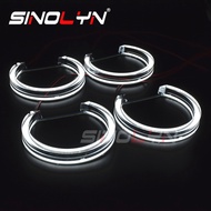 Sinolyn Angel Eyes For BMW E46 M3 Coupe/Wagon/Sedan/Convertible Tuning Halogen Headlight Crystal LED