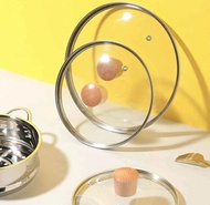 Tempered Glass Cover 18/20/22/24CM With Handle Wok Cover Tempered Glass Lid