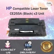Compatible Code 8 HP - CE255A / 255 / 55A (Mono/Black) x3 Units