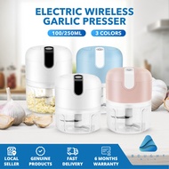 Electric Wireless Garlic Presser – 250ML Large Capacity, One-Button Quick Crusher, Rechargeable Mini