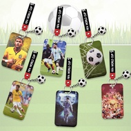[6 Designs in Stock] Popular Football Logo ID Card Holder With Keychain For Card Sleeve Holder Key A