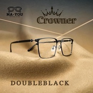 Crowner แว่นสายตายาวกรอบ ไทเทเนียม Titanium IP 8125 รุ่น คราวเนอร์ แว่นสายตายาวโปรเกรสซีฟเลนส์AUTO เ