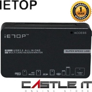 iETOP TC-308 USB3.0 Type-C 6-in-1 Card Reader CF/SD/MS/M2/TF/XD (Black & Silver) CR122BK CR122SR