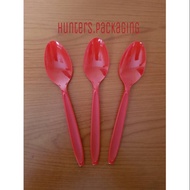 MERAH PERALATAN Red PLASTIC TABLE SPOON / PLASTIC SPOON / TABLE SPOON / TABLEWARE / SPOON