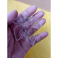 Snowflake Leaf Decoration Transparent Clear Plastic Leaf Decoration/