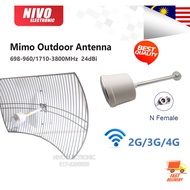 2G 3G 4G LTE 24dBi 698~3800Mhz N Female Outdoor Antenna Mimo Outdoor Antenna