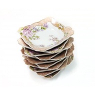 piring kotak kecil b423 1 lusin motif magnolia
