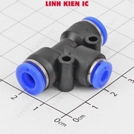 [10 Pieces]- PEG6-4 T-Tube Pneumatic Connector 4mm to 6 - 6mm Linhkien IC