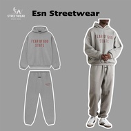 [GENUINE] Hoodie Set & Pants Essentials Fear Of God Dark Heather State 480GSM Authentic, Genuine Ess