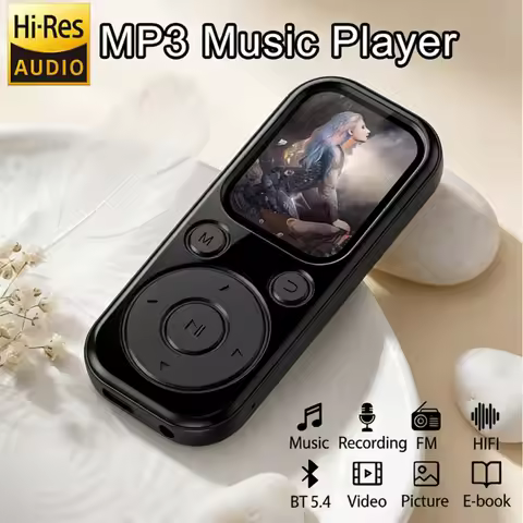 1.8-inch MP4 Video Player Bluetooth5.4 Mp3 Player TouchScreen Portable Hifi Audio Lossless Music Wal