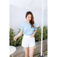 (HELLOCLOTHING) Giants BASIC Top GB 444 MODEL Lace Folding Sleeve T-Shirt IMPORT BANGKOK