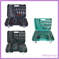 [KokiyaMY] 216Pcs Sockets Ratchet Wrench Set Repair Tool Kit with Storage Case Portable High Perform