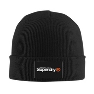 New Style Superdry logo (2) Warm Knitted Woolen Hat Ski Hip-Hop Stretch Hat Topi Street Wear Unisex Knitted Hat Curled Fashion Hat Ready Stock