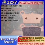 1 Pair Motorcycle Accessories Rear Sintered Metal Brake Pads For SUZUKI RM-Z 250 04-18 RM-X450 ZL0/Z