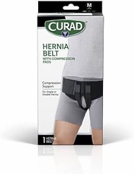 Curad Hernia Belt with Compression Pads, Black, Medium