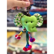 Elephant Keychain With Trunk Ear Studs With Pom Poms Cute Keychain