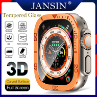 Dành Cho Apple Watch Ultra 2 49mm Kính Cường Lực Viền Kim Loại Phụ Kiện Vòng Bảo Vệ Màn Hình Chống T