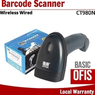 Barcode Reader Scanner Laser Scanner CT980N 2in1 Wired & Wireless