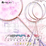 FELET Racket Limited Edition Kisona 21- Lavender Pink (Carbon Graphite, Power Shaft & Maximum Tensio