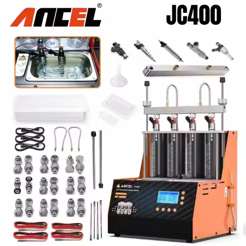 ANCEL JC400 0-20Bar Automotive Fuel Injector Cleaner Tester for PFI GDI Piezo Injector Pressure Inje