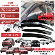 Car Door Visor Window Air Press Rain Guard Tingkap Gen2 Iriz X50 Exora Waja Preve Ativa Aruz Kelisa