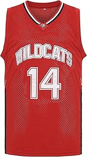 Mens Wildcats High School Jersey 14 Troy Bolton 8 Chad Danforth Basketball Jersey