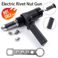 6PCS Cordless Electric Rivet Nut Gun Power Drill Rivet Gun Adapter Cordless Drill Gun Adaptor Conver