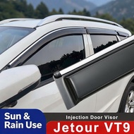 Jetour VT9 2025+ Nazuka Injection Door Visor With Premium Stainless Steel Lining | UV & Rain Protect