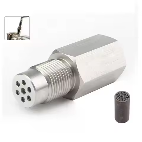 M18*1.5 Stainless Steel Universal Straight O2 Sensor Oxygen Sensor With a Mini Catalyst Catalytic Co