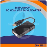 3in1 DisplayPort to HDMI VGA DVI-I Adapter 1080P Video Converter