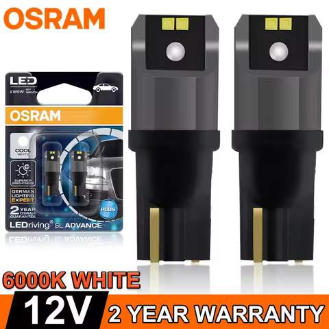 OSRAM Original T10 W5W LED 6000K 2PCS Car Light Bulbs 194 168 LED 5W5 Interior Dome Reading License 