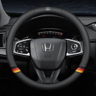 NEW Very Thin Car Steering Wheel Cover 3 Lines Sport For Honda Accord City Civic Brio CRV Jazz Odyssey Vezel Stream CRZ Mobilio 2023 2022 2021 2020 Cow Leather Accessories