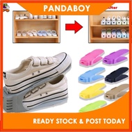(LOCAL READY STOCK) Plastic Shoes Shoe Rack Storage Organizer Adjustable Shoes Racks Space-Saving Rak Kasut Plastik