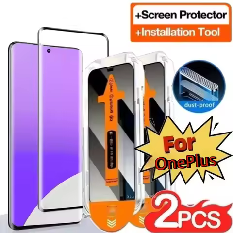 2PCS Tempered Glass for OnePlus 13 12 11 10 9 8 Pro Screen Protector for Oneplus 13R 12R 11R 10R Pro