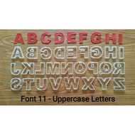 Cookie cutter FONT 11 (LETTERS WRITE IN Notes) sold per letter